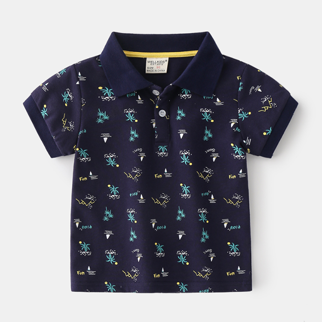 Hawaii AOP-Poloshirt für Jungen