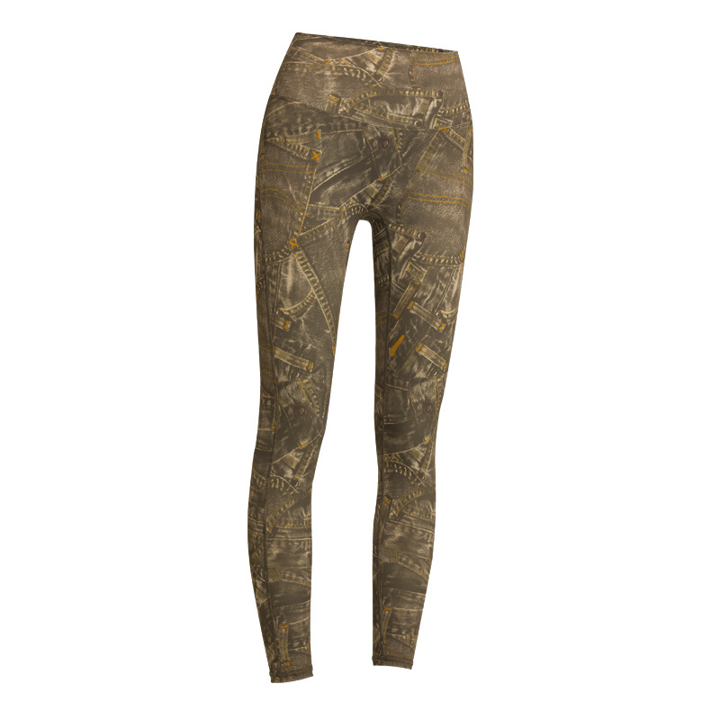 Damen-Camouflage-Yogahose mit hoher Taille und Gesäß-Design