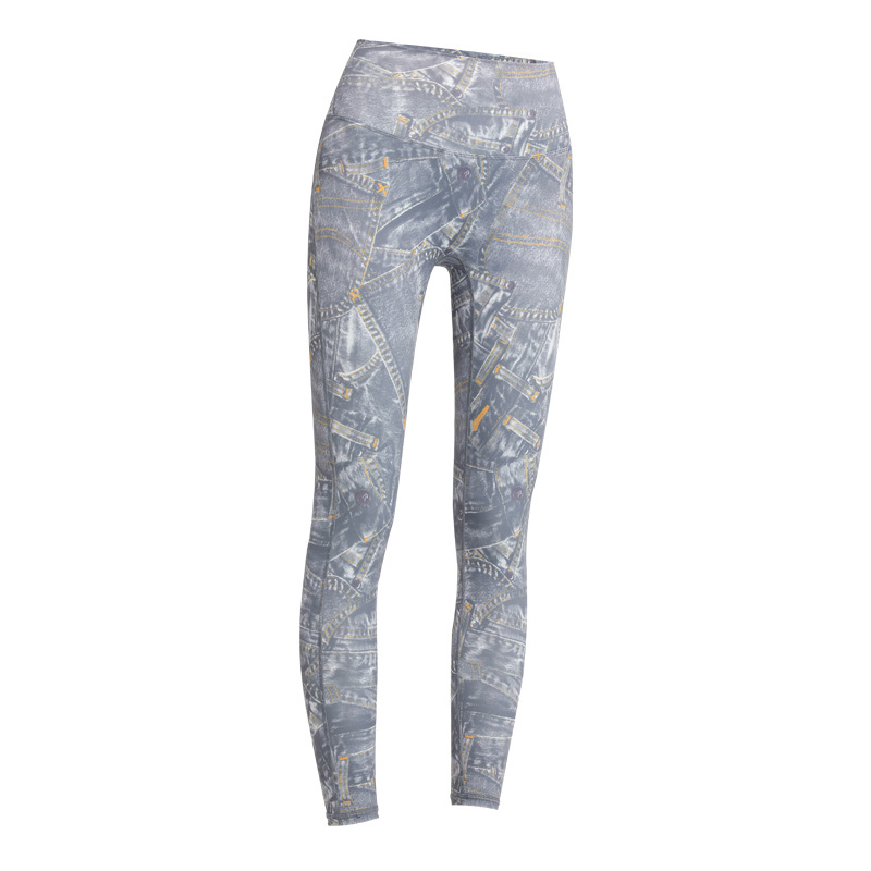 Damen-Camouflage-Yogahose mit hoher Taille und Gesäß-Design